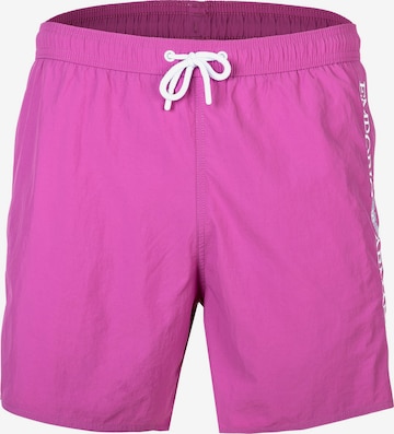 Emporio Armani Board Shorts in Pink: front