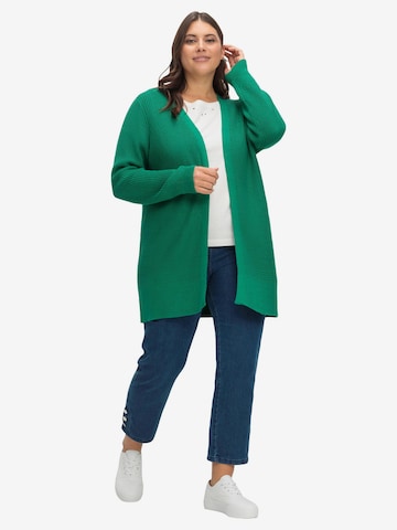 SHEEGO Knit Cardigan in Green