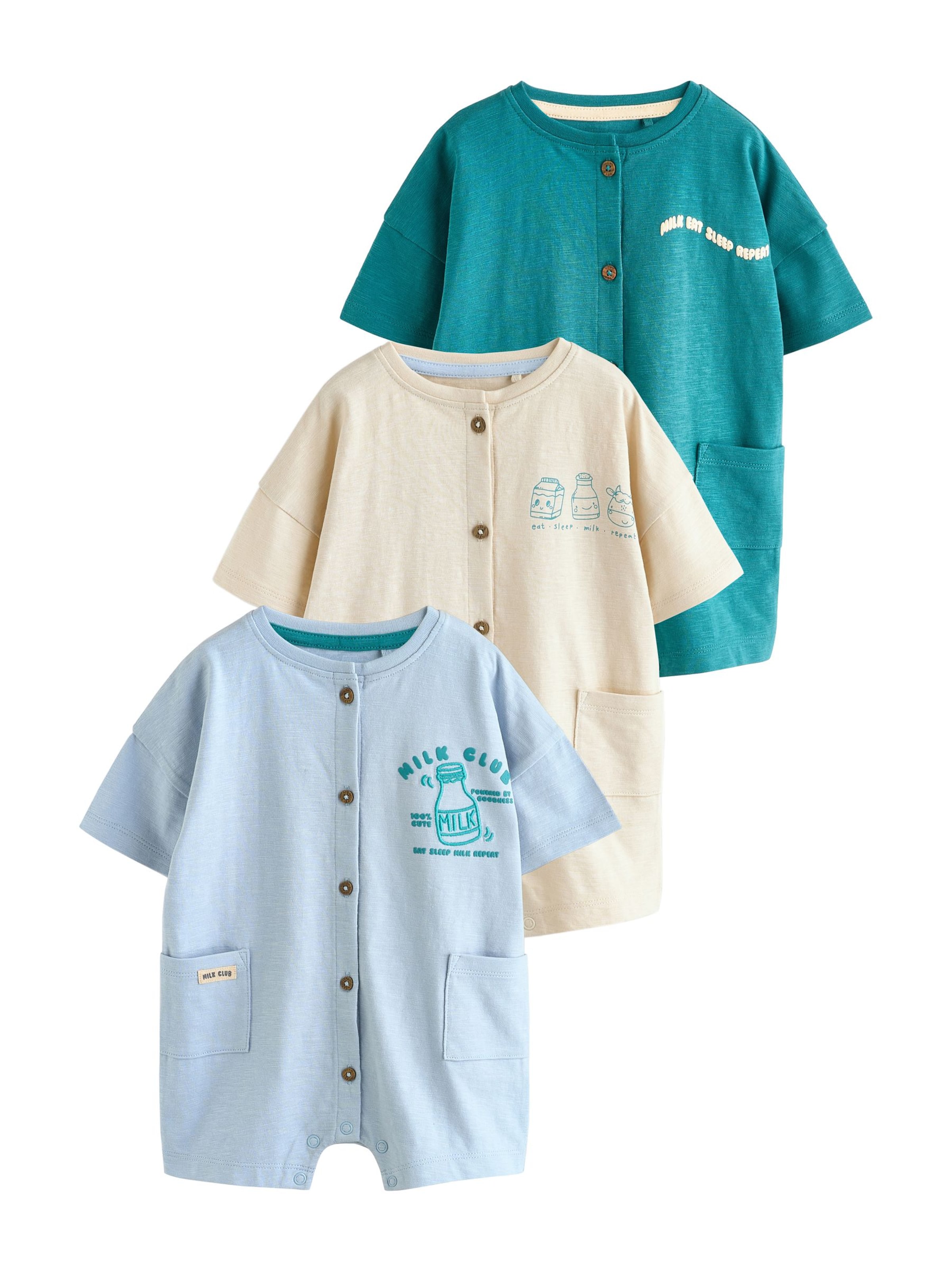 Next Romper/bodysuit in Blue: front