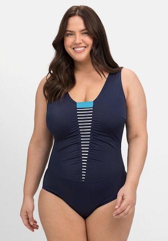 SHEEGO Swimsuit in Blue: front