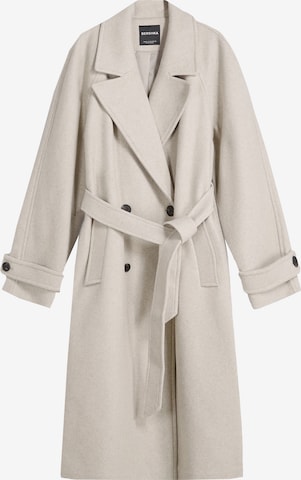 Bershka Płaszcz przejściowy w kolorze szary: przód