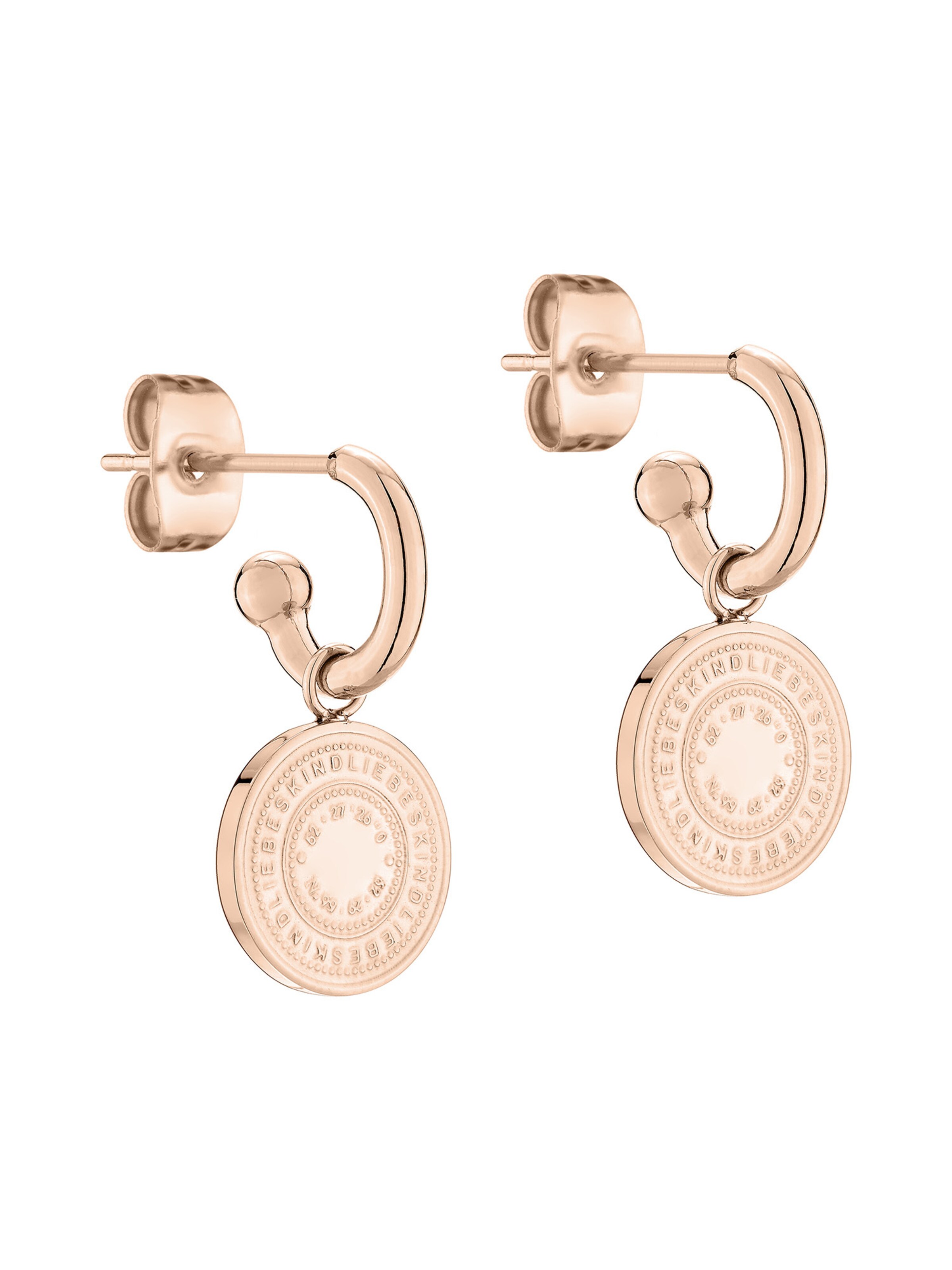 Boucles d'oreilles Liebeskind Berlin en or : devant