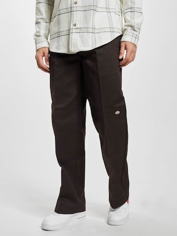 DICKIES Lużny krój Spodnie w kant w kolorze brązowy: przód