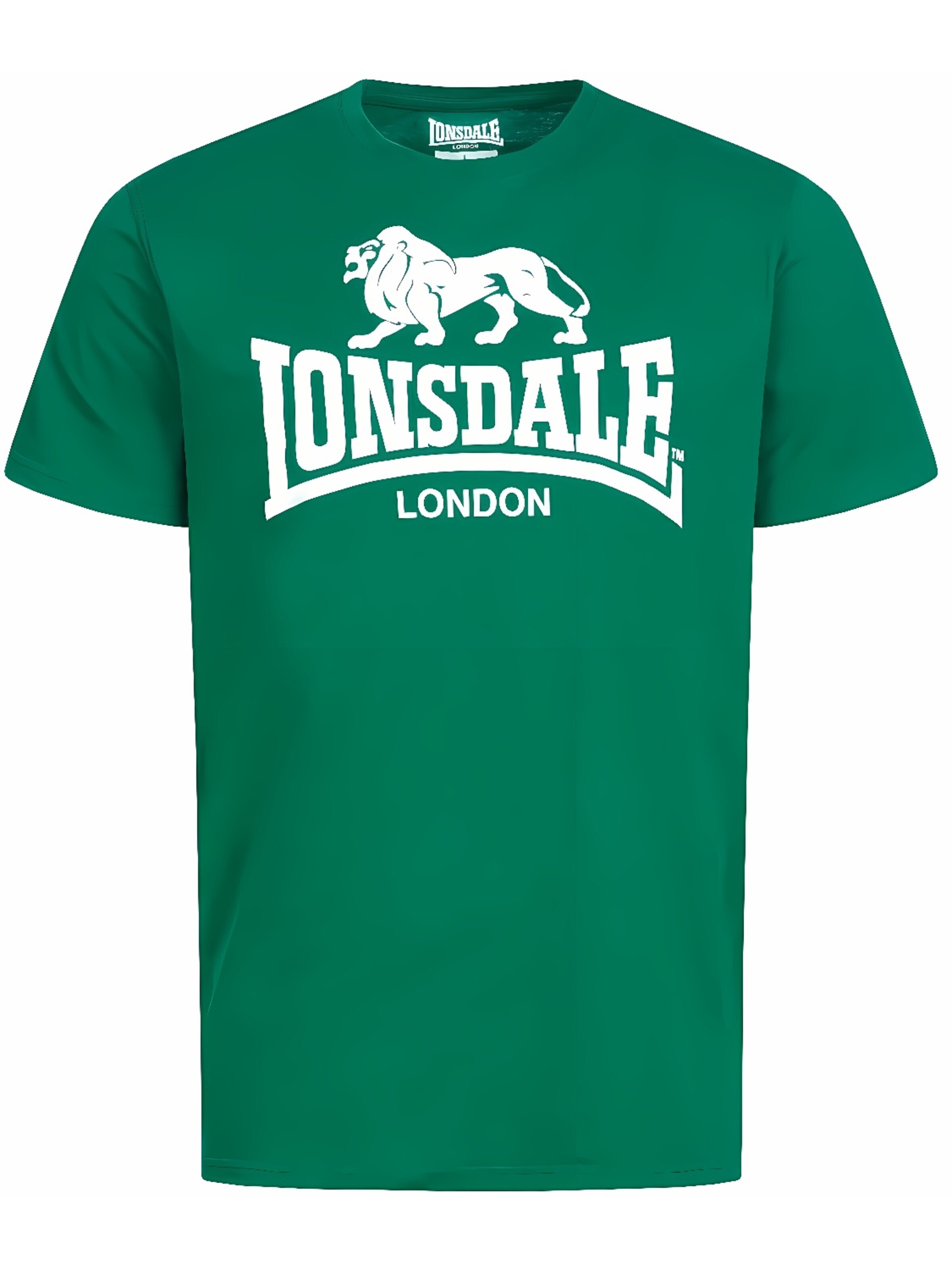LONSDALE Shirt 'Logo' in Green: front