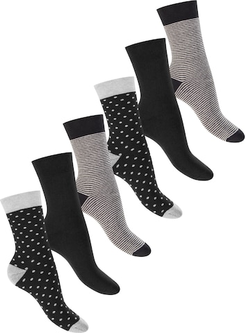footstar Athletic Socks 'Winter Comfort' in Black: front
