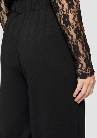 Wide Leg Pantalon QS en noir