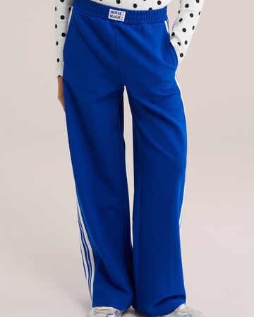 WE Fashion Wide Leg Hose in Blau