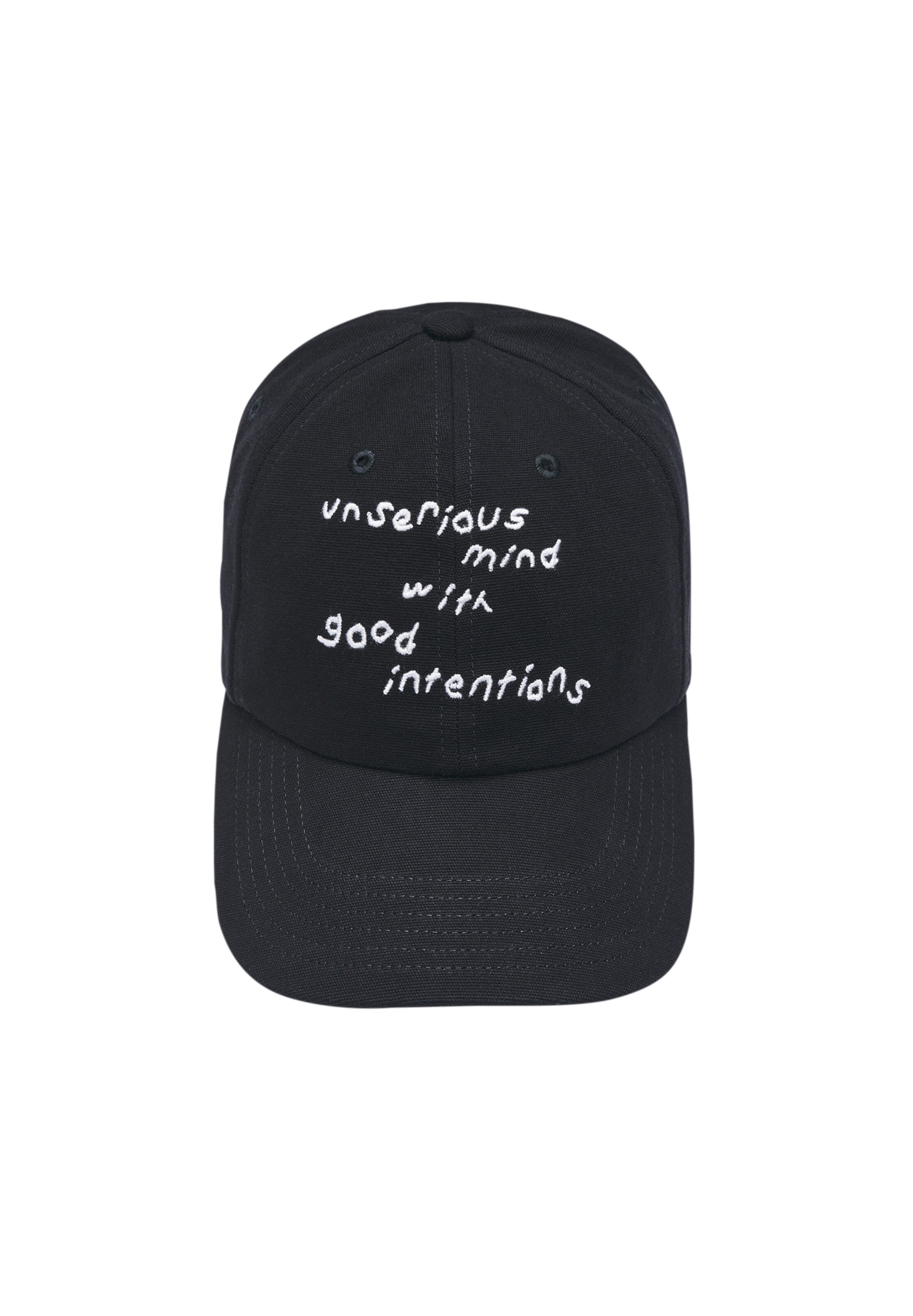 Casquette 'Yenaas Intentions' ARMEDANGELS en noir : devant