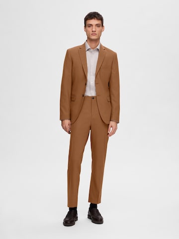 SELECTED HOMME Slim fit Suit Jacket 'Neil' in Brown