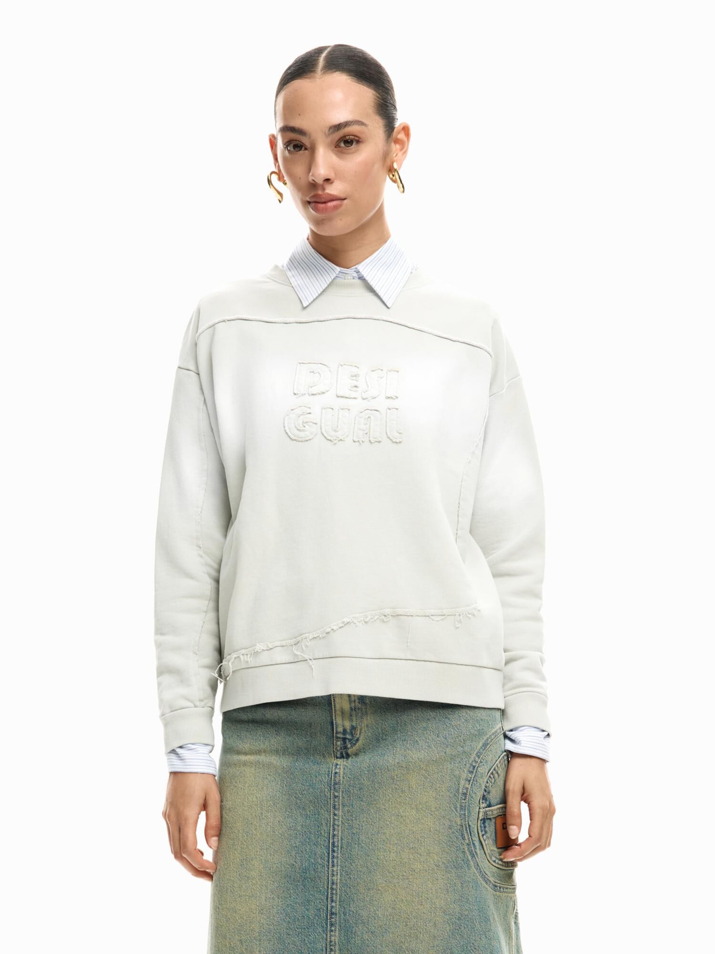 Desigual Sweatshirt in Weiß: Vorderseite