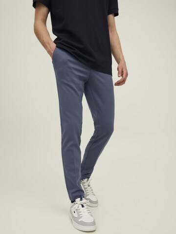 JACK & JONES Regular Trousers with creases 'Marco Phil' in Blue: front