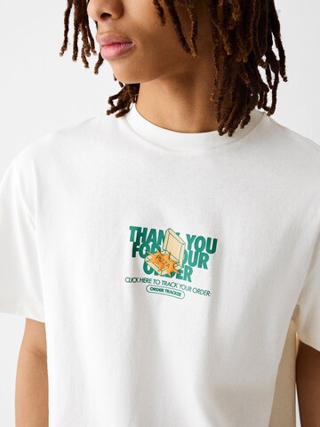 Bershka T-Shirt in Weiß