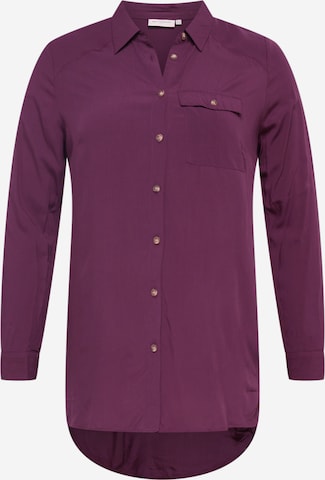 ONLY Carmakoma Blouse in Rood: voorkant