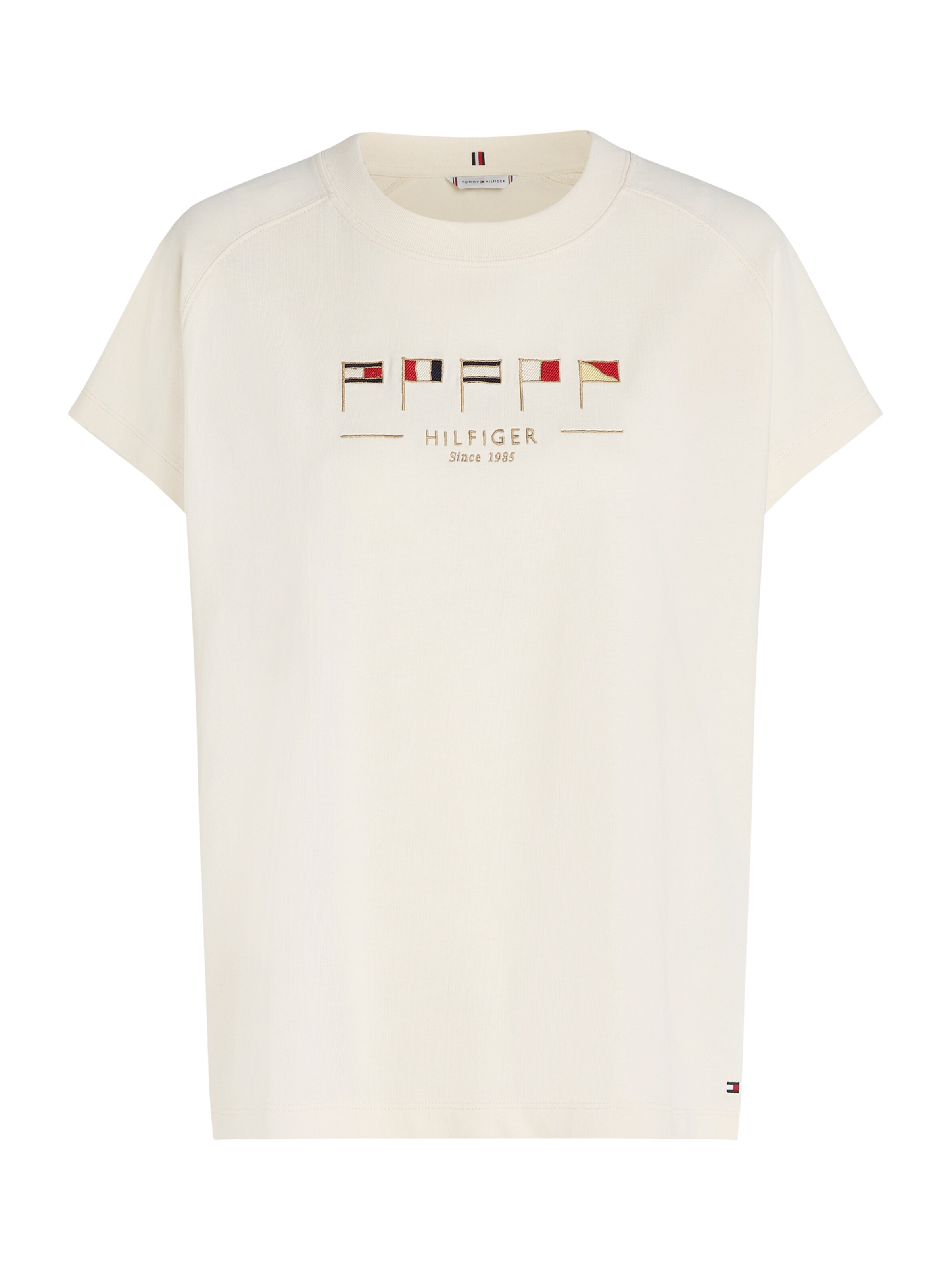 TOMMY HILFIGER Shirt 'SAIL FLAGS' in Beige: front
