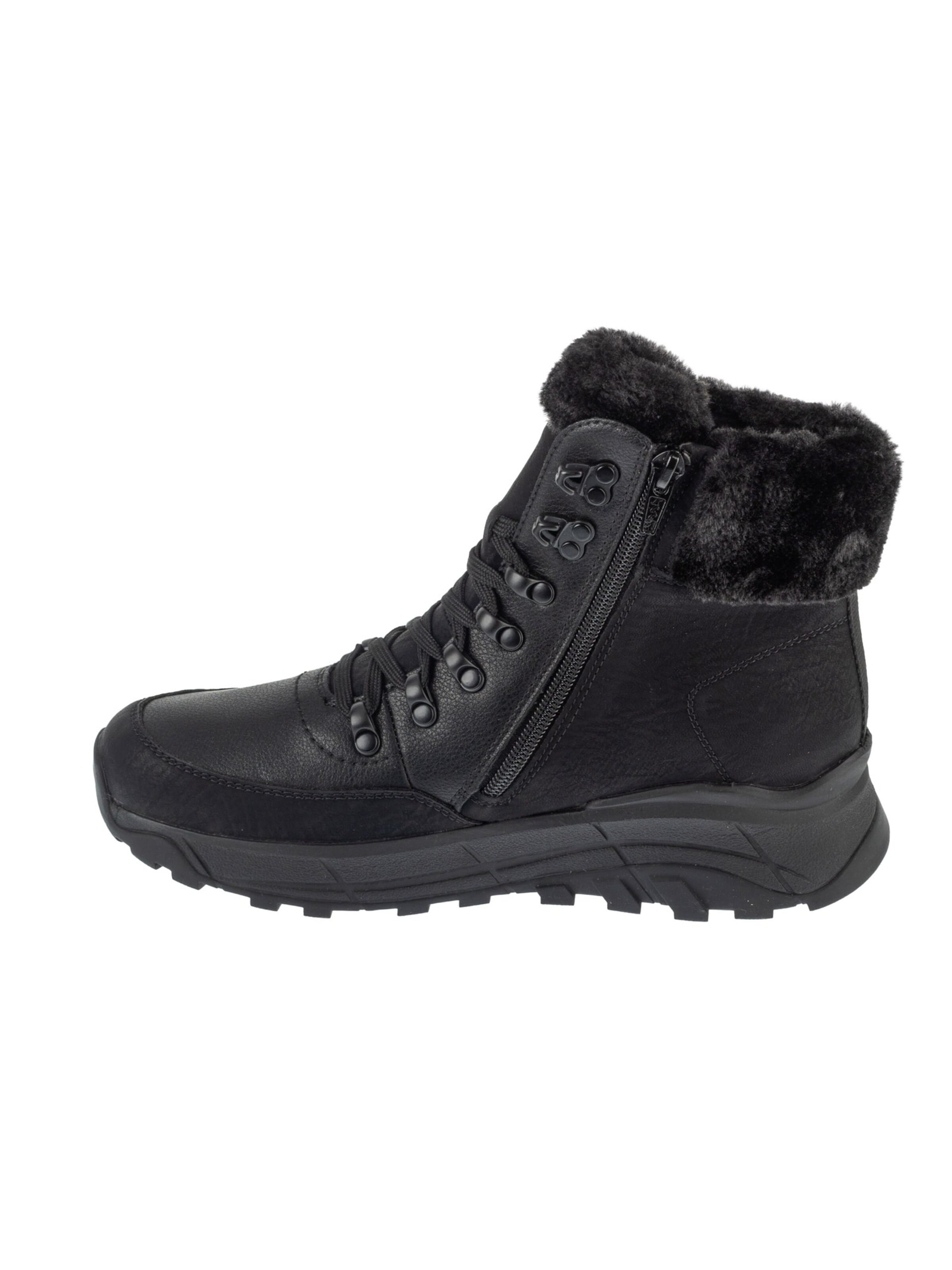 Bottes à lacets Rieker en noir : devant