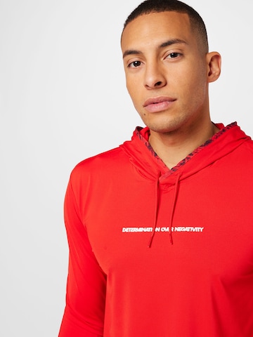 ADIDAS SPORTSWEAR Αθλητική μπλούζα φούτερ 'Dm Po' σε κόκκινο