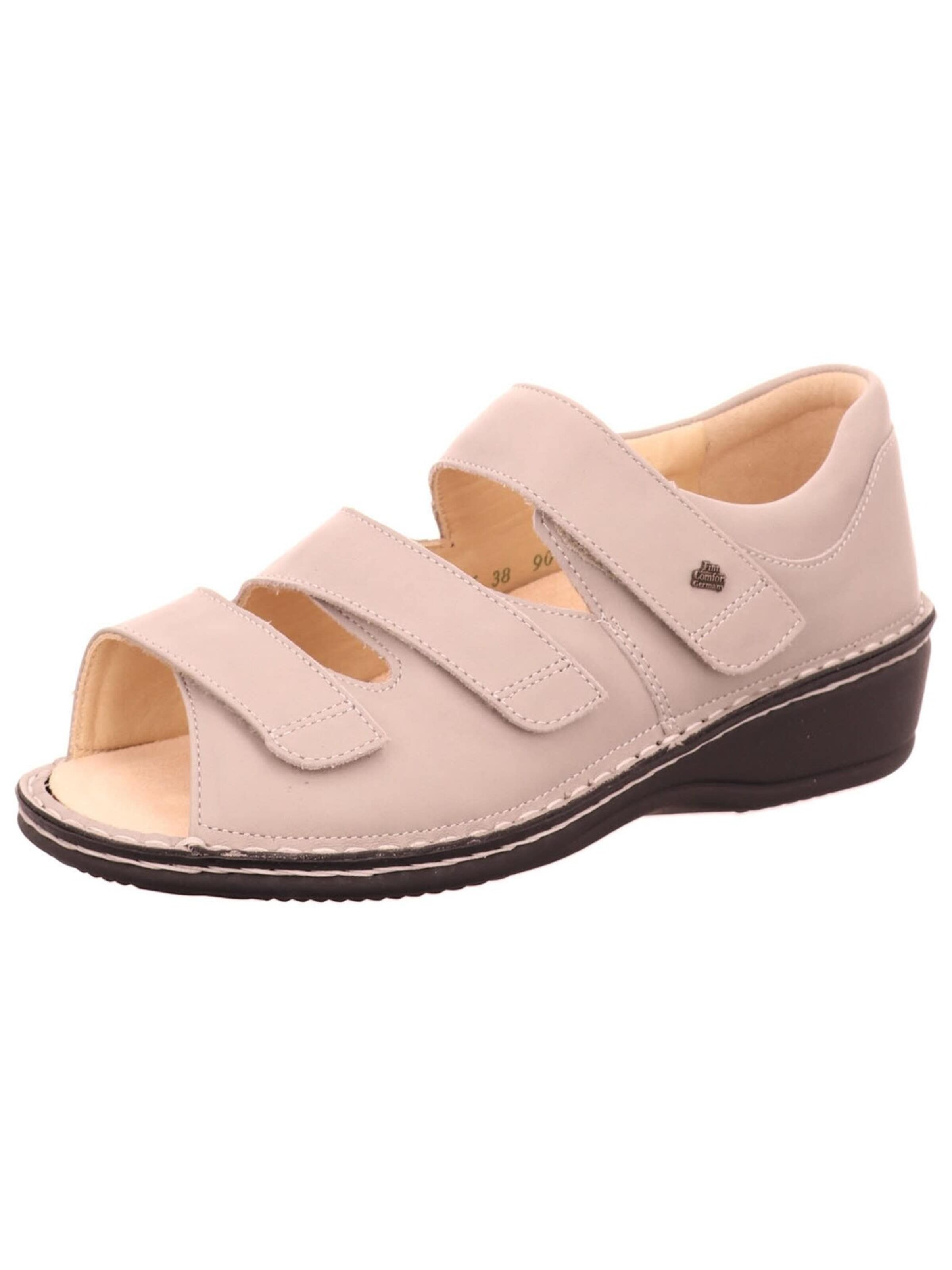 Sandales 'Sandalette Damen 96400-544218 Echtleder in grau' Finn Comfort en beige : devant