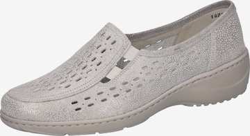 WALDLÄUFER Classic Flats in Silver: front