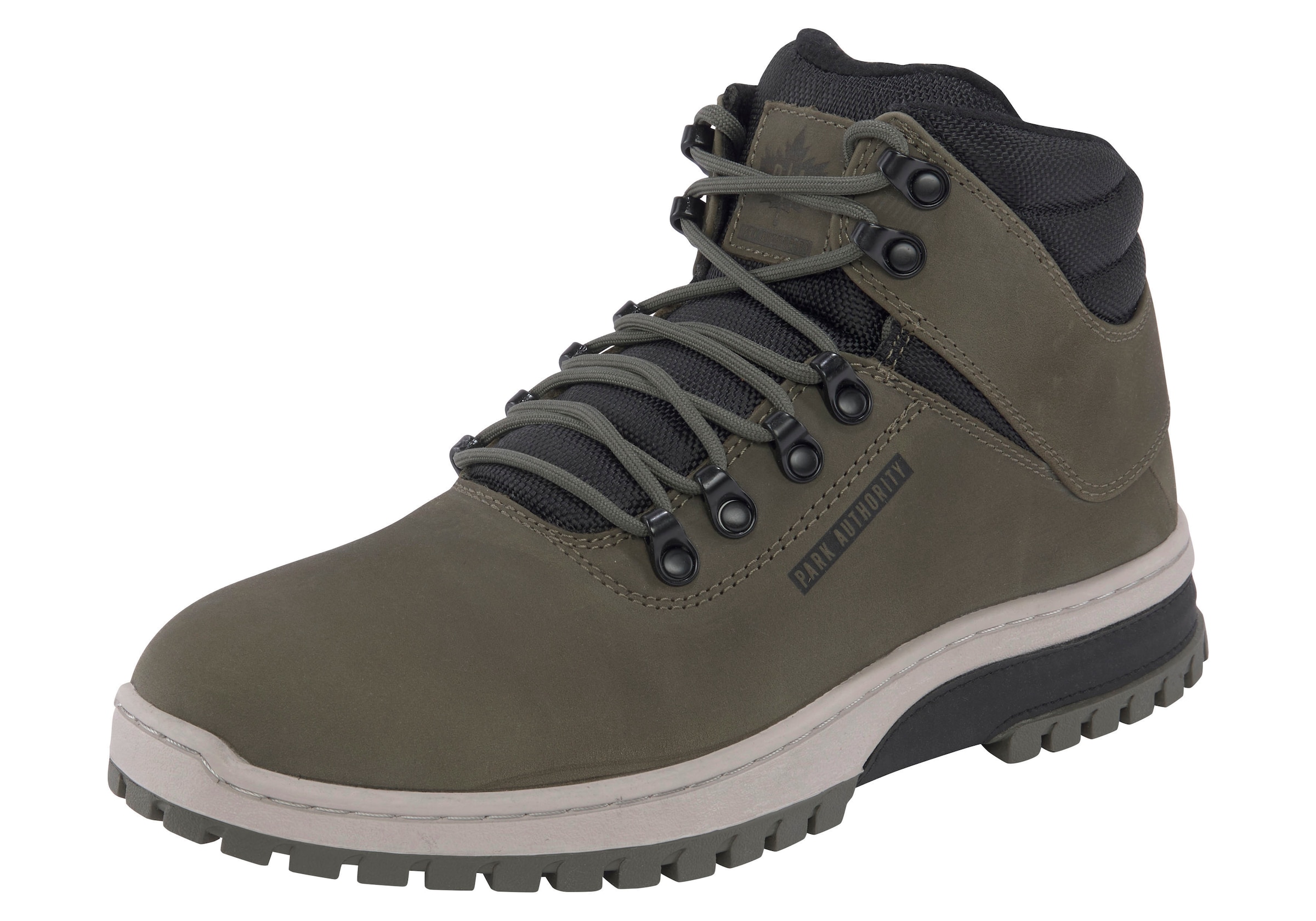 PARK AUTHORITY by K1X Lace-Up Boots in Green: front