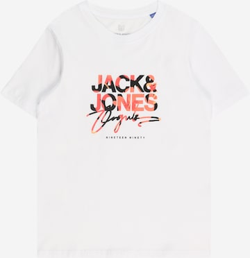 T-Shirt 'ARUBA' Jack & Jones Junior en blanc : devant