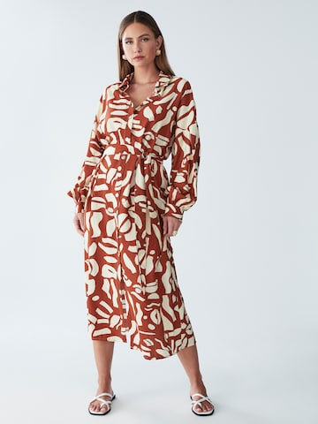 St MRLO Blousejurk 'Birmingham' in Bruin: voorkant