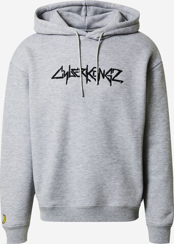 About You x Cyberkongz Hoodie 'Leo' in Grau: predná strana