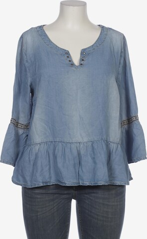 Cream Blouse & Tunic in XXL in Blue: front