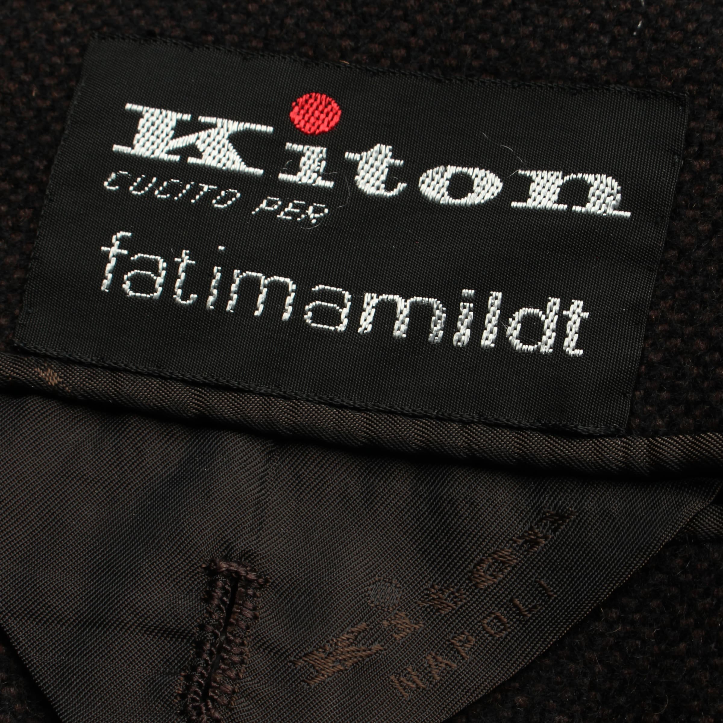 Kiton Suit Jacket in M-L in Brown
