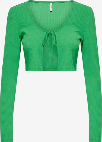 ONLY Плетена жилетка 'Ella' в зелено: отпред