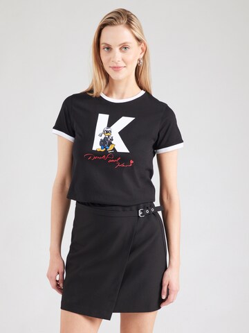 Karl Lagerfeld Shirt 'Disney x KL' in Black: front
