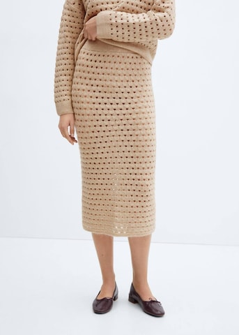 MANGO Skirt 'Pescador' in Beige: front