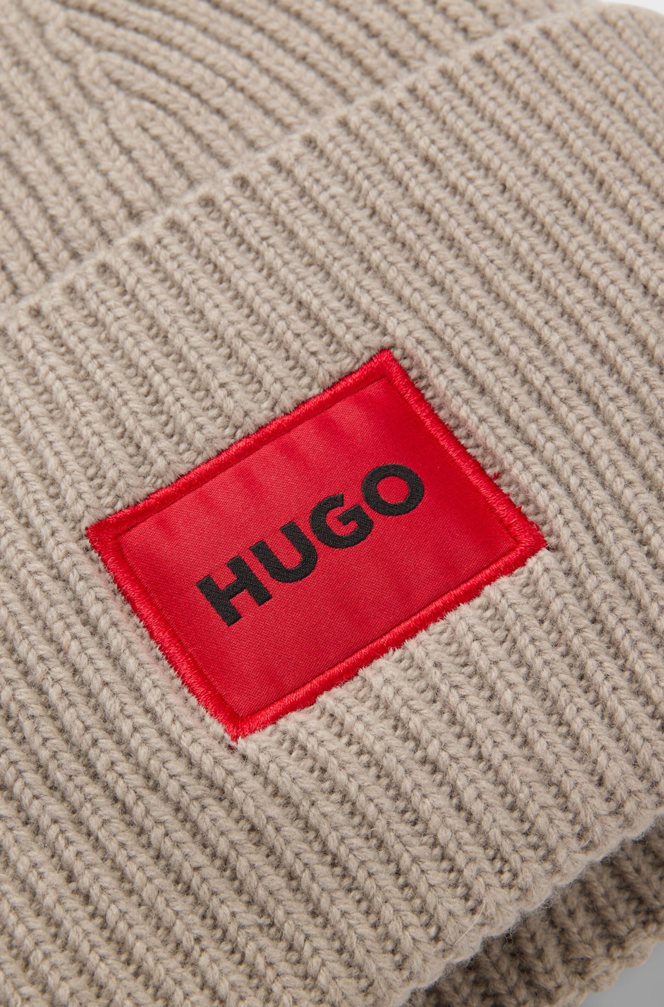 HUGO Beanie 'Saffa' in Beige