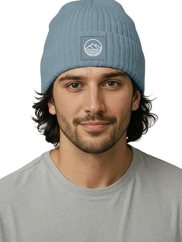 Neverless Beanie 'Mountain' in Blue