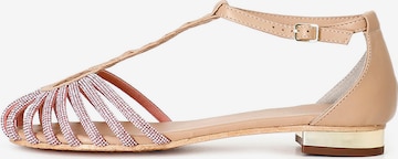 CAFè NOIR Ballerina in Beige: voorkant