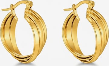 auksinė Cala Rose Auskarai 'TRIPLE RIDGE HOOPS': priekis