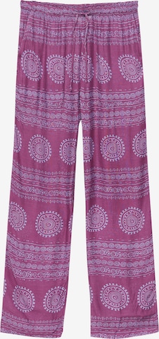 Loosefit Pantalon Pull&Bear en violet : devant