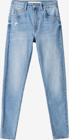 Bershka Skinny Jeans in Blue: front