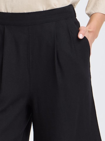 Oxmo - regular Pantalón ' OXNInna Linen Mix Bermuda ' en negro