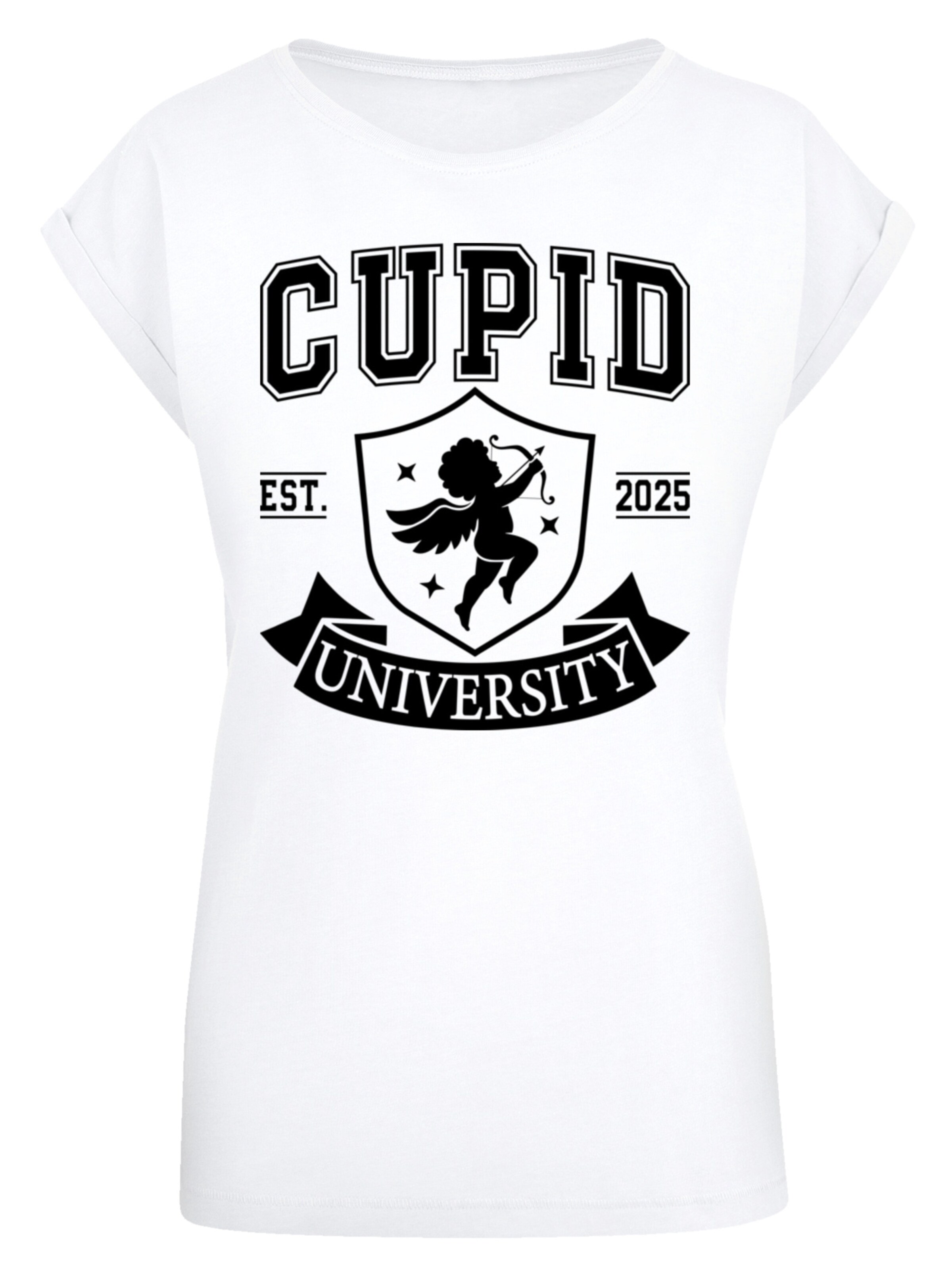 F4NT4STIC Shirt 'Cupid University Valentinstag' in White: front
