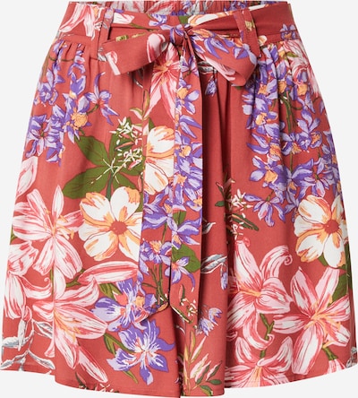 Pantaloni cutați 'ONLNOVA' ONLY pe oliv / lila / portocaliu caisă / roșu cireș, Vizualizare produs