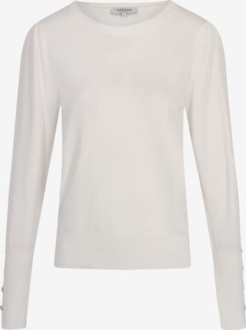 Morgan Пуловер 'MGRIS' в бяло: отпред