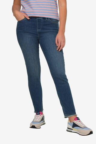 LAURASØN Slimfit Jeans in Blauw: voorkant