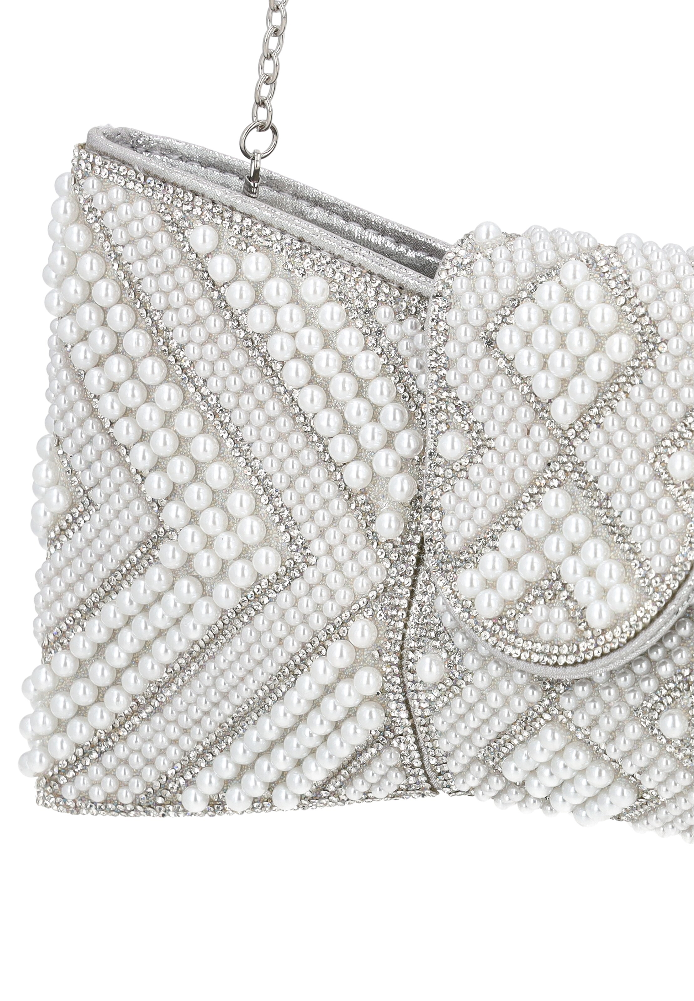faina Clutch in Silber