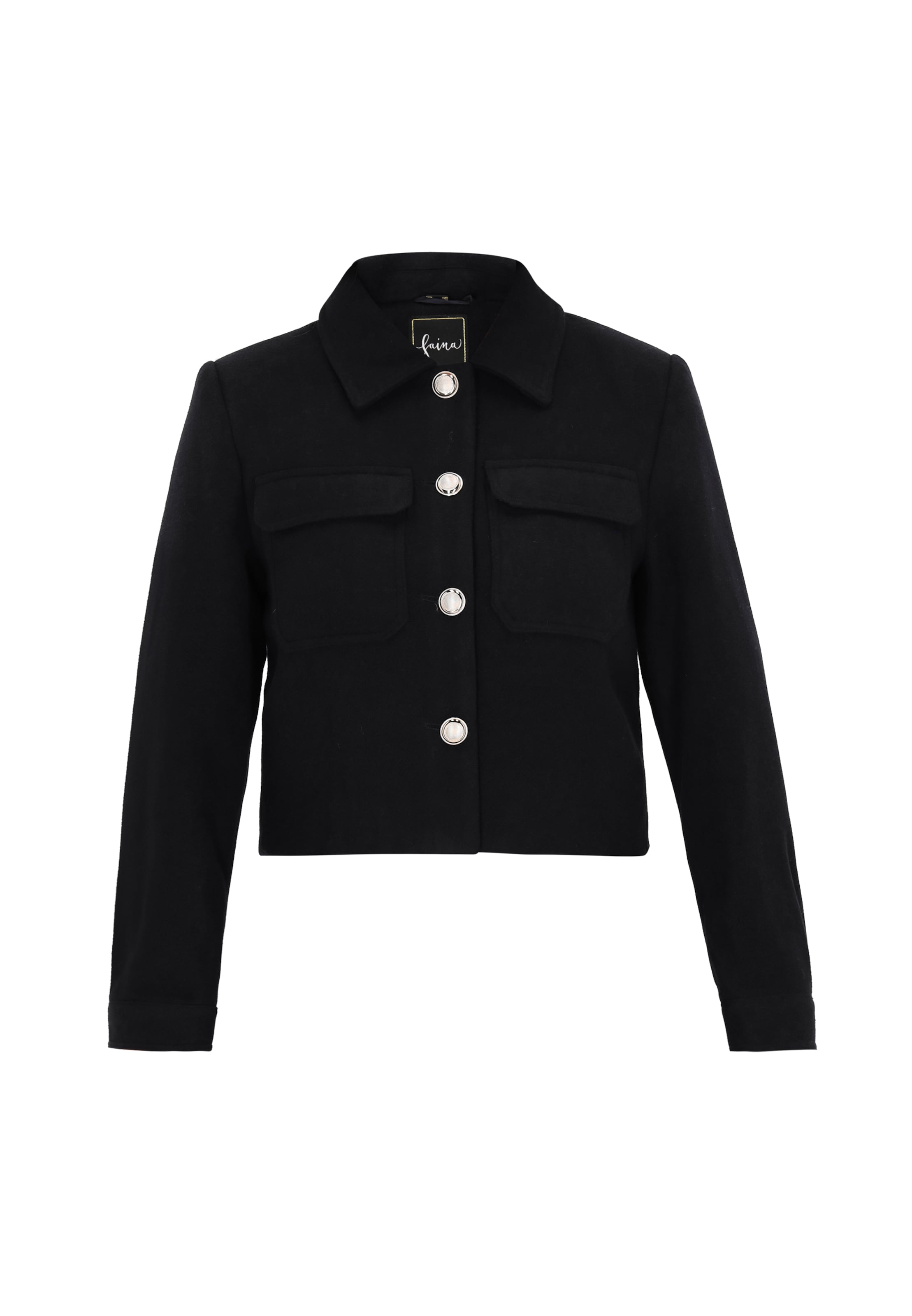 faina Демисезонная куртка в Черный: спереди