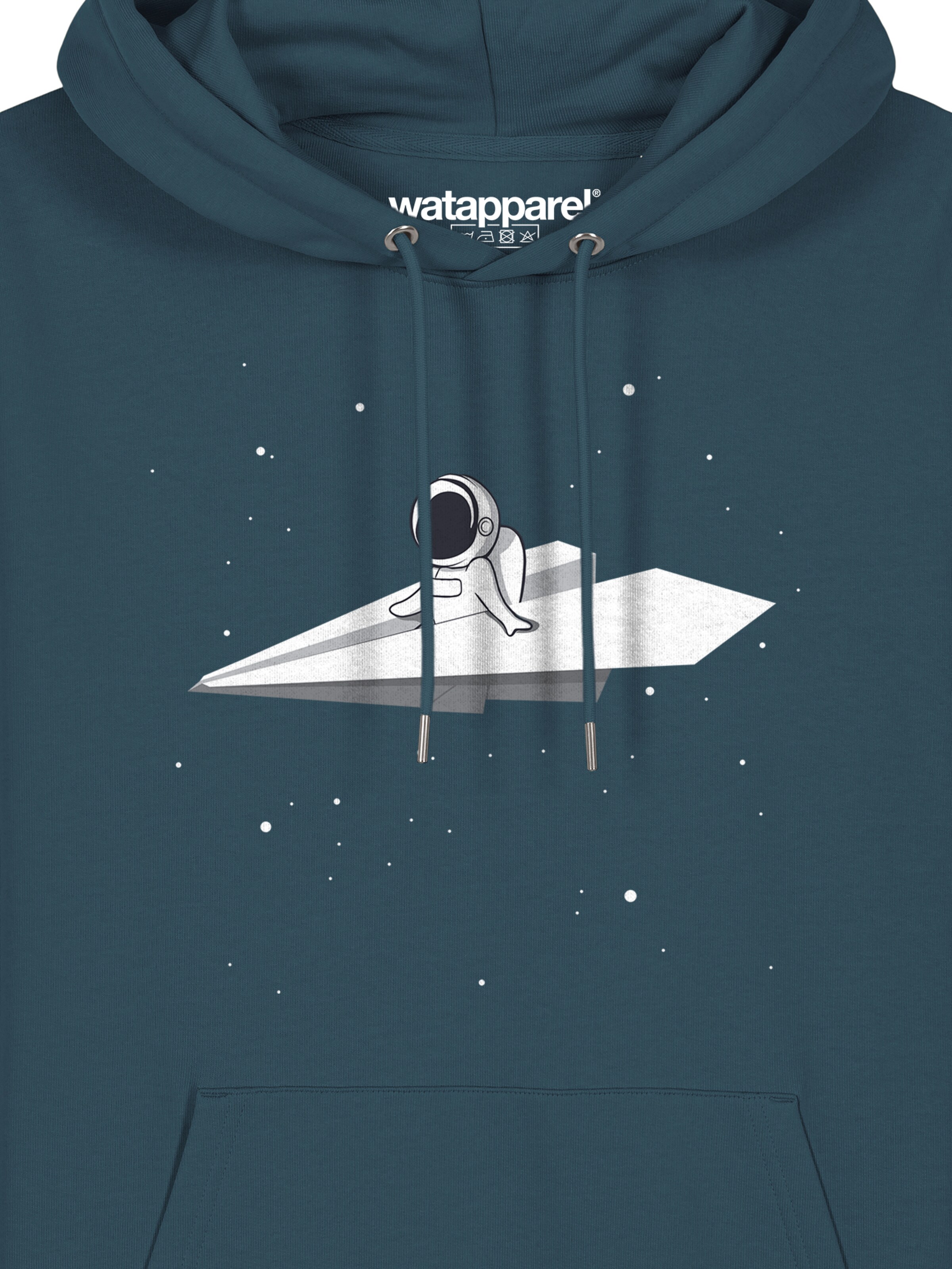 Watapparel Sweatshirt 'Fly me to the moon' in Blauw