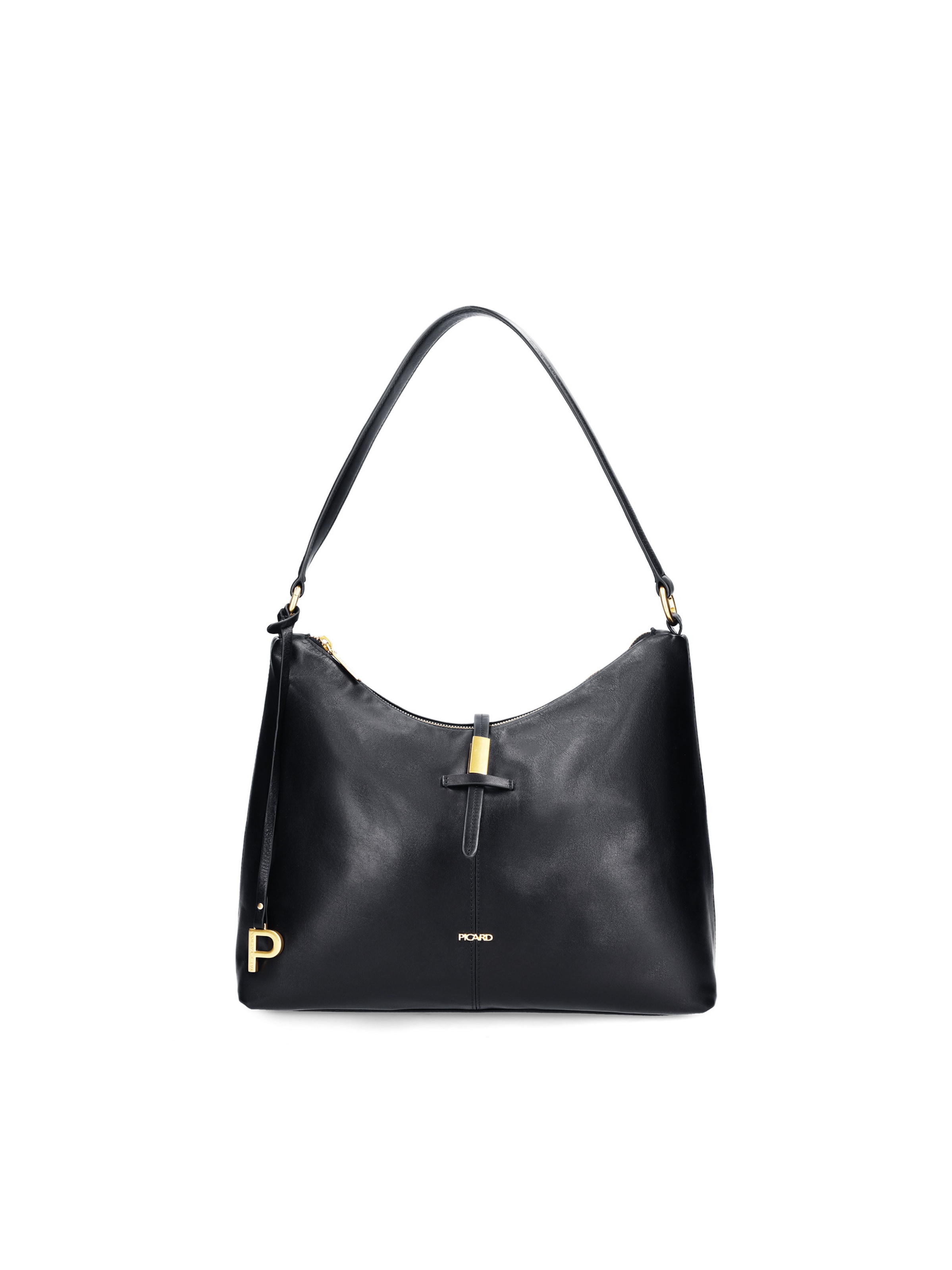 Picard Schultertasche 'Whisper' in Schwarz: Vorderseite