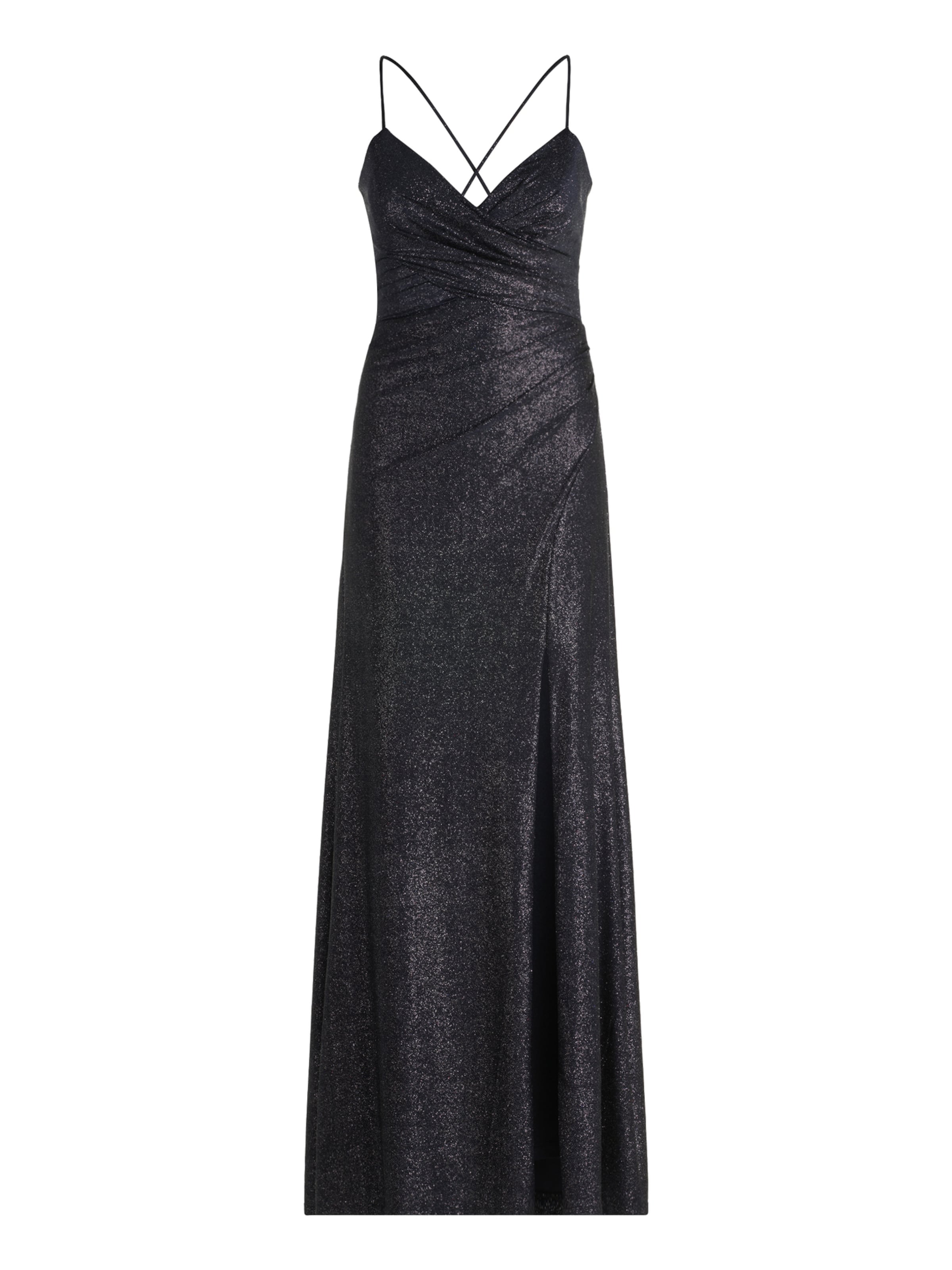 Vera Mont Abendkleid im Glitzer-Look in Blau: Vorderseite