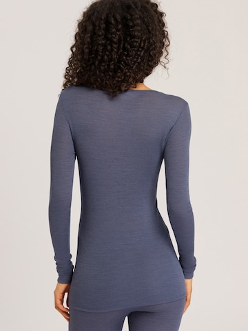 Hanro Onderhemd ' Woolen Lace ' in Blauw