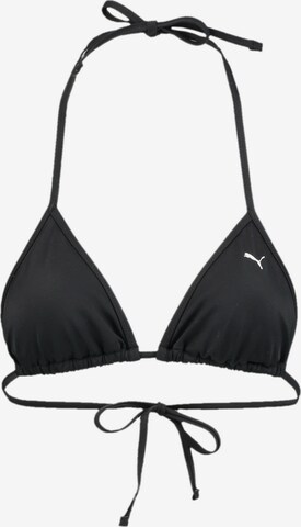 PUMA Triangle Bikini top in Black: front