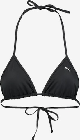 PUMA Triangle Bikini Top in Black: front